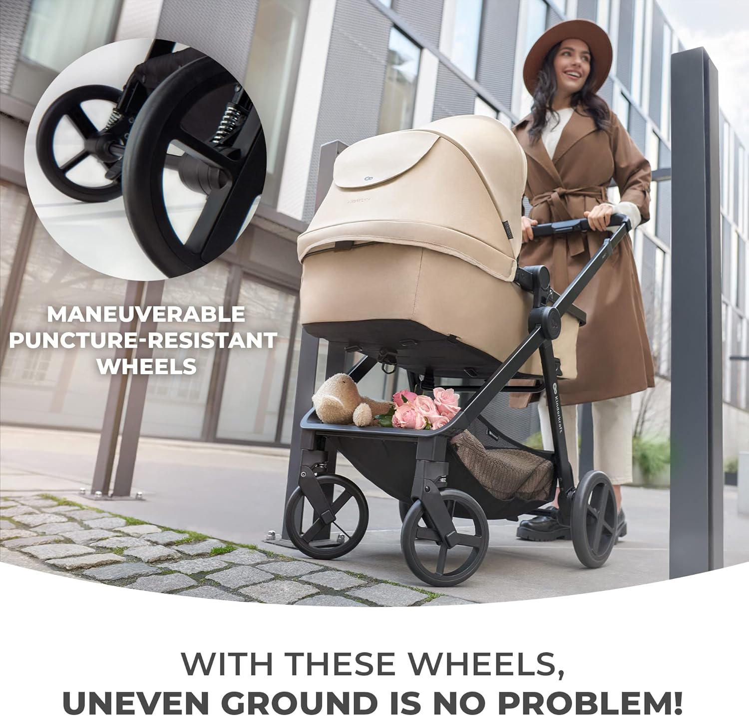 Kinderkraft Newly 3 in 1, I-Size, Stroller, Pushchair for Toddlers, Pram, Newborn Baby