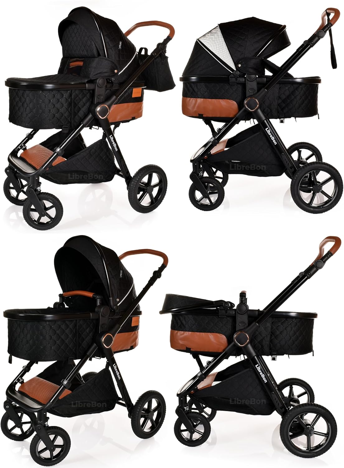 Baby Pram Pushchair Buggy Lightweight Stroller Folding Stroller 3 in1
