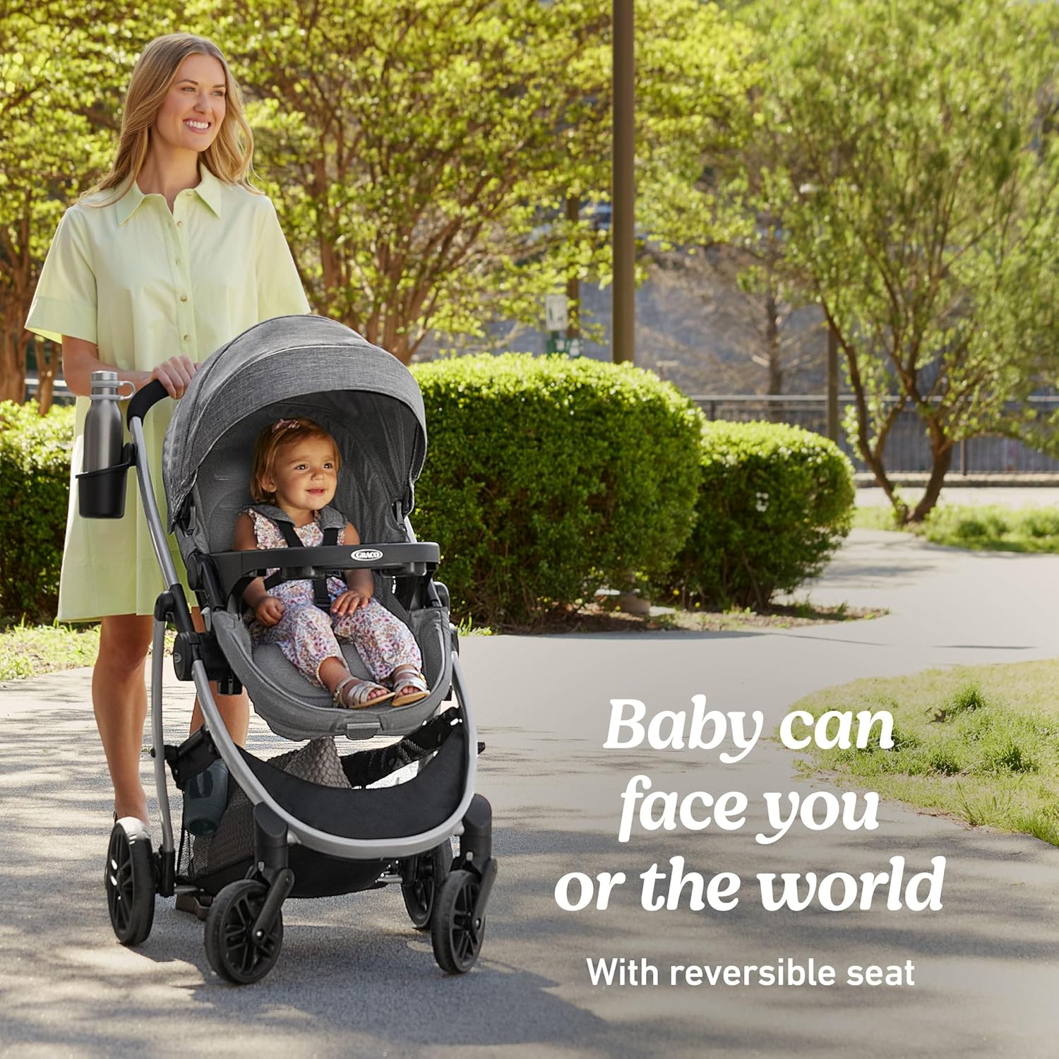 Graco Modes Pramette Travel System, Includes Baby Stroller with True Pram Mode, Reversible Seat, One Hand Fold, Extra Storage